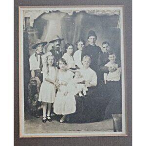 Vintage Framed Vintage Victorian Family Photo Cowboy Policeman
